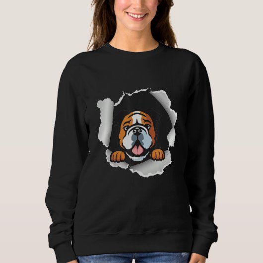 Sweatshirt Bulldog Dog    For Father s Day (Devant)