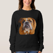 Sweatshirt Bulldog Face - Bulldog anglais, Brown (Devant)