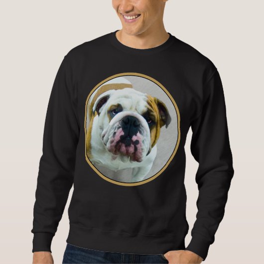 Sweatshirt Bulldog Painting - Joli art original chien (Devant)