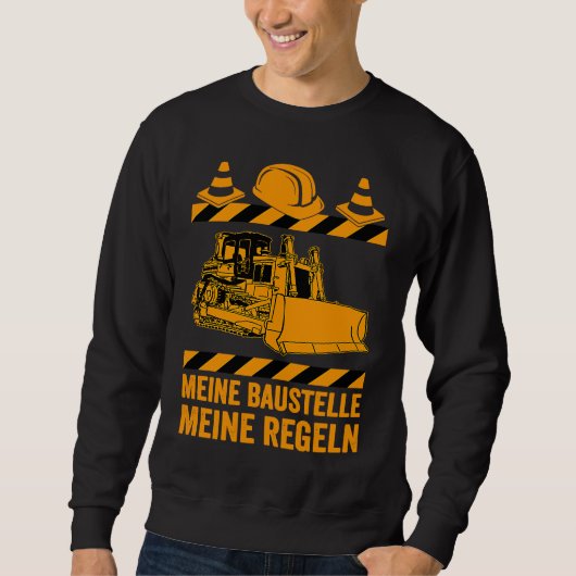 Sweatshirt Bulldozer construction site house construction con (Devant)