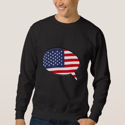 Sweatshirt Bulle de parole argumentant politique (Devant)