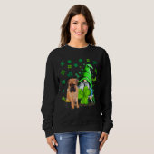 Sweatshirt Bullmastiff Chien Gnome C Shamrock St Patrick's Da (Devant entier)