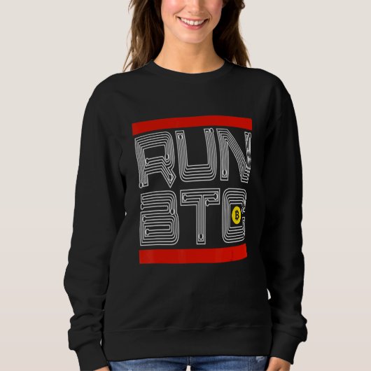 Sweatshirt Bullrun Btc Bitcoin Crypto Token Riche Blockchain  (Devant)