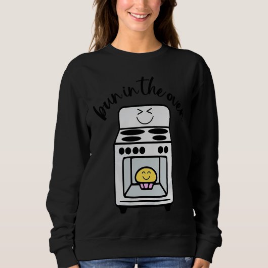 Sweatshirt Bun Maker Bun Baker Pregnancy Announcement Baby Re (Devant)