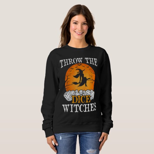 Sweatshirt Bunco Jouer Les Sorcières Dice Jeu Bunco Halloween (Devant entier)