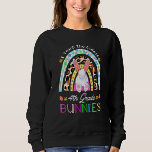 Sweatshirt Bunnies De 4E Année J'Enseigne Le Boho Le Plus Cut