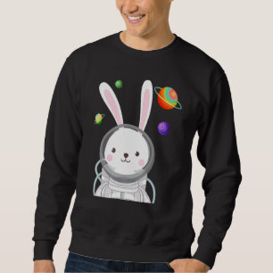 Sweatshirt Bunny Astronaut Pâques Jour mignonne Space Rabbit 