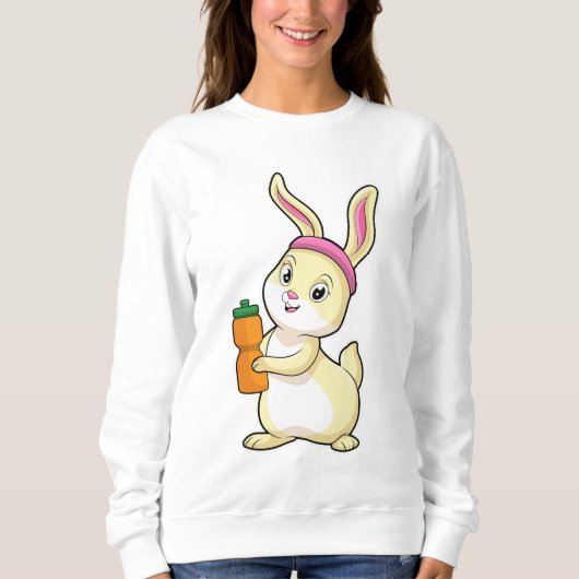 Sweatshirt Bunny at fitness with Drinking bottle (Devant)