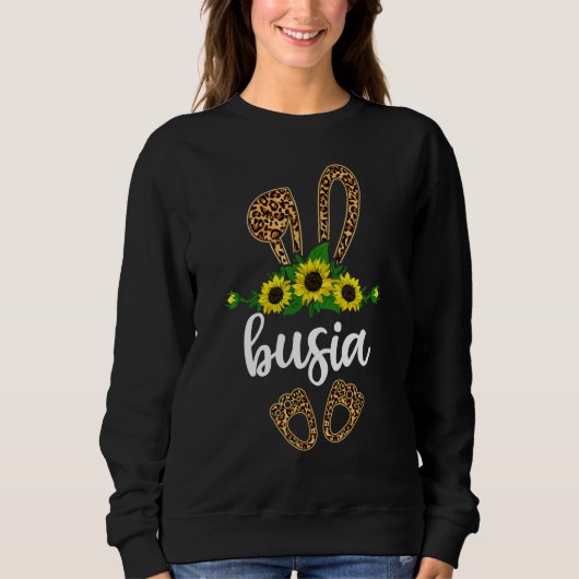 Sweatshirt Bunny Busia Tournesol Fête de Pâques Polonais Gran (Devant)