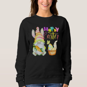 Sweatshirt Bunny Gnome Rabbit Eggs Hunting Happy Easter Day F