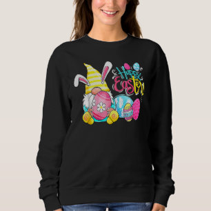 Sweatshirt Bunny Gnome Rabbit Eggs Hunting Happy Easter Day F
