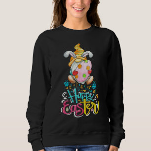 Sweatshirt Bunny Gnome Rabbit Eggs Hunting Happy Easter Day F