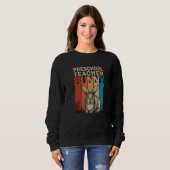 Sweatshirt Bunny Graphic Correspondance Retro Enseignant prés (Devant entier)