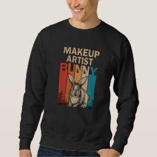Sweatshirt Bunny Graphic Correspondant Maquillage Rétro Artis