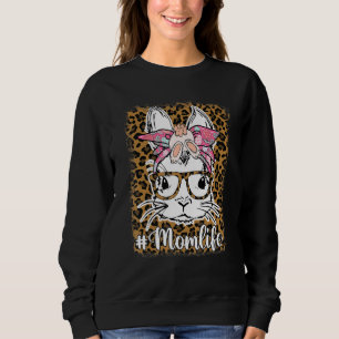 Sweatshirt Bunny Maman Lapin Oreilles Verres Bow Maman Vie Me