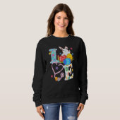 Sweatshirt Bunny Nurse Life Stethoscope Scrub tenues heureux (Devant entier)