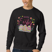 Sweatshirt Bunny Pastel Spring Hunt Eggs Rabbit Happy Easter  (Devant)