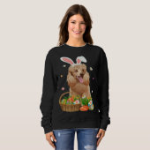 Sweatshirt Bunny Poodle Dog & Easter Egg Basket Easter Day Ki (Devant entier)