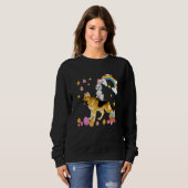 Sweatshirt Bunny Riding German Shepherd Easter Day Costume Hu (Devant entier)