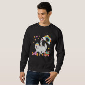 Sweatshirt Bunny Riding Samoyed Easter Day Costume Owner Hunt (Devant entier)