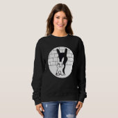 Sweatshirt Bunny Shadow Play Devil Horns Black and White (Devant entier)