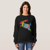 Sweatshirt Bunny Spring Hunt Eggs Rabbit Happy Easter Day (Devant entier)
