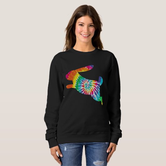 Sweatshirt Bunny Spring Hunt Eggs Rabbit Happy Easter Day (Devant entier)