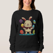 Sweatshirt Bunny With Eggs Christian Easter (Devant)