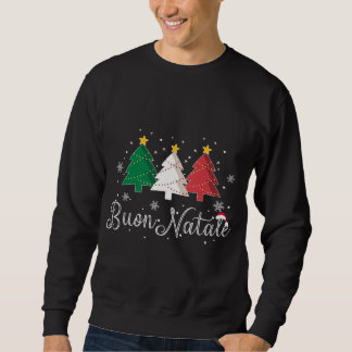 Sweatshirt Buon Natale Italien sapin de Noël - Noël