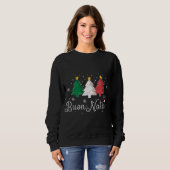 Sweatshirt Buon Natale Italien sapin de Noël - Noël (Devant entier)