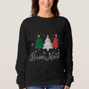 Sweatshirt Buon Natale Italien sapin de Noël - Noël
