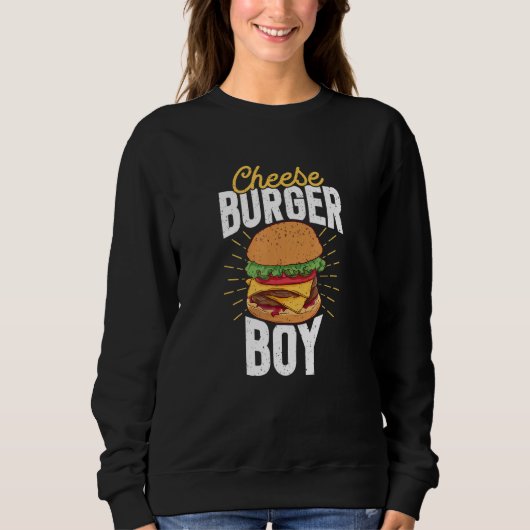 Sweatshirt Burger au fromage Boy Restauration rapide Burger M (Devant)
