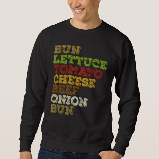 Sweatshirt Burger Day Cheeseburger Hamburger Beef Anatomy (Devant)