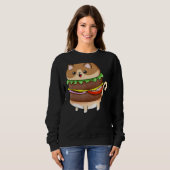 Sweatshirt Burger de chat de nourriture (Devant entier)