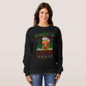 Sweatshirt Burger Food  Xmas Tree Ugly Santa Burger Christmas (Devant entier)