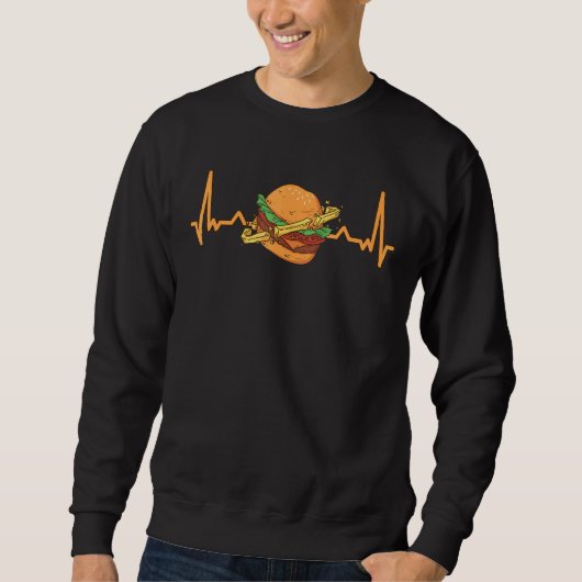 Sweatshirt Burger & frites Heartbeat Fast Food Costume (Devant)