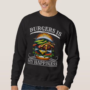 Sweatshirt burgers est mon bonheur