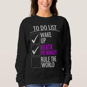 Sweatshirt Burgundy Ruban To Do Liste Beat Meningitis
