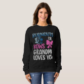 Sweatshirt Burnouts or bows grandma gender reveal baby announ (Devant entier)