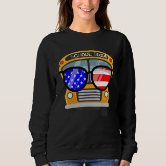 Sweatshirt Bus cool avec lunettes de soleil, Fête des autobus
