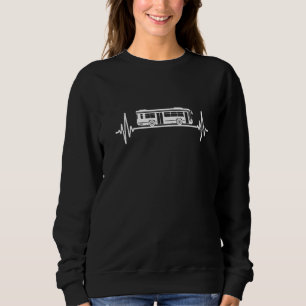 Sweatshirt Bus Driver Ecg Men Heart Line Bus School Bus
