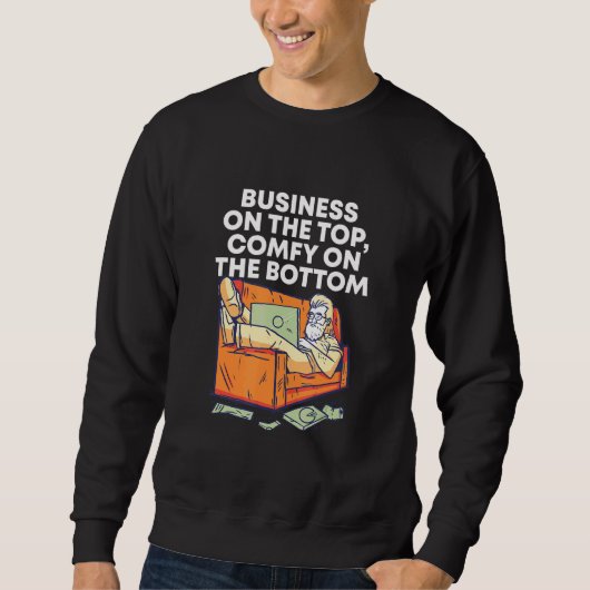 Sweatshirt Business Top Comfy Bottom Work From Home Cloches W (Devant)
