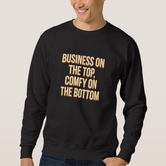 Sweatshirt Business Top Comfy Bottom Work From Home Cloches W (Devant)