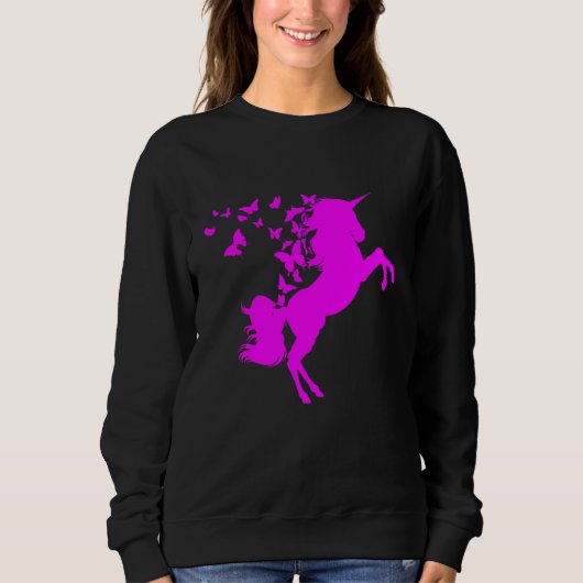 Sweatshirt Butterflies N Unicorns Magical Fairies (Devant)