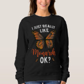 Sweatshirt Butterfly Entomology Monarch (Devant)