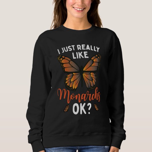 Sweatshirt Butterfly Entomology Monarch (Devant)