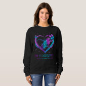 Sweatshirt Butterfly Heart I'm A Survivor Suicide Prevention  (Devant entier)
