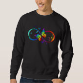 Sweatshirt Butterfly Rainbow infinity Symbol Sign (Devant)