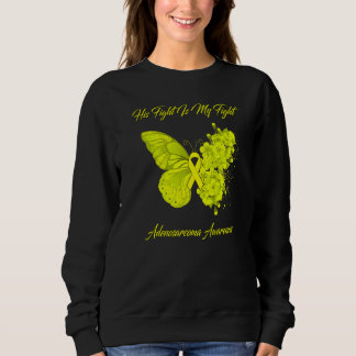 Sweatshirt Butterfly Son Combat Est Mon Combattre Aware Adeno