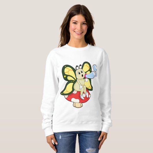 Sweatshirt Butterfly with Soap bubbles (Devant entier)